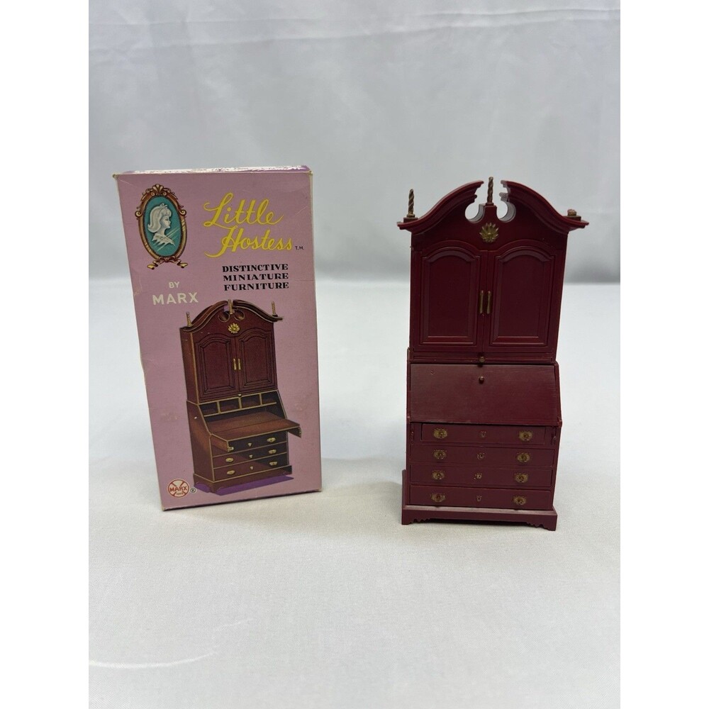 Vintage Little Hostess Miniature Dollhouse Furniture Secretary Desk by Marx